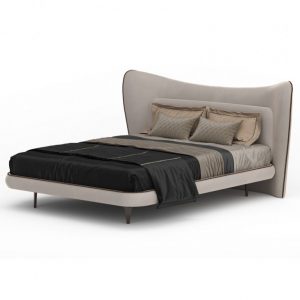 Кровать в стиле модерн с мягкой спинкой